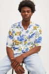 Jack & Jones Jeff AOP Resort Shirt SS Cloud Dancer