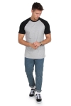 Urban Classics Raglan Contrast Tee Grey/Black