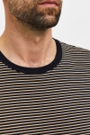Selected SLHNORMAN STRIPE SS O-NECK TEE W NOOS Black Incense