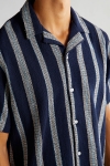 Woodbird Hale Striped Shirt Navy