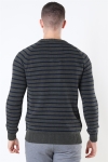 Kronstadt Liam Recycled Cotton Striped Strikke Army Mel/Navy