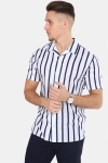 Kronstadt Cuba S/S Gr.86 Skjorte White/Dark Blue