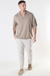 ONLY & SONS ONSWYLER LIFE SS POLO ZIP RLX KNIT Chinchilla