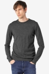 Clean Cut Copenhagen Merino Wool Crew Dark Grey Mel