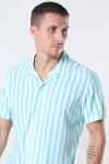 Jack and Jones Tyler Skjorte SS ORG Aqua Sky