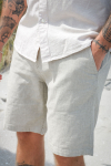 Selected Regular Brody Linen Shorts Vetiver