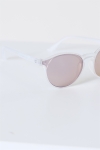 Fashion 1384 Solbriller Matt Transparent Clear Lens w/Blue Mirror