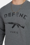 Defend Paris Paris Crew Genser Grey 