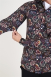 Only & Sons Frederik L/S Paisley Stretch Skjorte Phantom