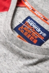 Superdry O L Eng'D Baseball L/S T-skjorte Varsity Silver Grit