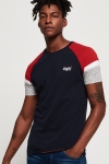 Superdry O L ENG'D Baseball SS T-skjorte Beach Navy