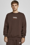 Jack & Jones JORELLIOT SWEAT CREW NECK KA Seal Brown