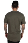 Liebhaveri Vintage Mens Longline T-skjorte New Army 