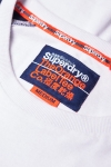 Superdry O L ENG'D LS Baseball T-skjorte Optic White