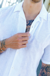 ONLY & SONS Caiden SS Resort Linen Shirt White
