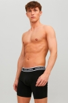 Jack & Jones Solid Boxer Briefs 3 Pack Black