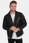 Selected Scott Læder Biker Jakke Camp Black