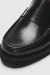 Selected Hugo Leather Plain Penny Loafer Black