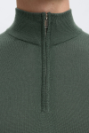 Selected Tray LS Merino Knit Half Zip Deep Forest