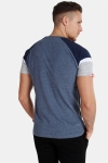 Superdry O L Eng'D Sleeve Baseball T-skjorte SS Pacific Blue Heather