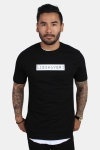 Liebhaveri Vintage Mens Longline T-skjorte Sort