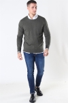 Mos Mosh Adam Supima O-Neck Knit Army