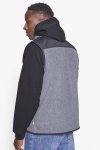 Woodbird Strukt Fleece Vest Dark Grey