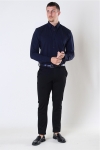 Selected Slim Oliver Knit Flex Skjorte LS Dark Sapphire