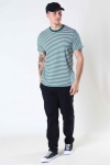 TOMMY JEANS TJM TOMMY CLASSICS STRIPE TEE Rural Green / White