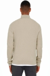 ONLY & SONS PHIL STRUC ROLL NECK KNIT Silver Lining