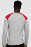 Superdry O L Eng'D Baseball L/S T-skjorte Varsity Silver Grit