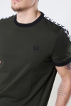 Fred Perry TAPED RINGER T-SHIRT 601 HUNTING GREEN