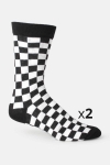 Klokkeban Classics Checker Sokker 2-Pack