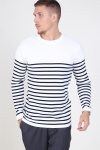 Kronstadt Link Stripe Strikke Off White/navy