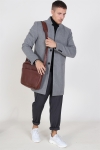 Only & Sons Maximilian Wool Trench Frakk Light Grey Melange