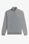 Fred Perry HALF ZIP SWEATSHIRT 420 Steel Marl