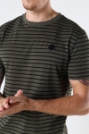 Kronstadt Timmi Organic/Recycled striped tee Army / Black