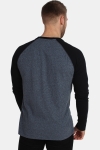 Superdry Orange Label L/S Baseball T-skjorte Twilight Blue Grit/Black