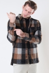 Kronstadt Kurtis Check overshirt Tobacco