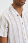 Selected SLHREGNEW-LINEN SHIRT SS RESORT W Incense Stripes