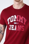 TOMMY JEANS TJM ENTRY COLLEGIATE TEE Bing Cherry