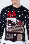 Kronstadt Christmas Cotton knit Santa in chimney