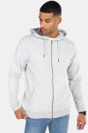 Only & Sons Basic Genser Zip Hoodie Unbrushed Light Grey Melange