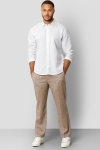 Clean Cut Copenhagen Barcelona XO Cotton Linen pants Dark Camel Melange