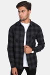 URBAN CLASSICS Checked Flanell Skjorte Black/Charcoal