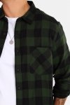 URBAN CLASSICS Checked Flanell Skjorte Black/Forest