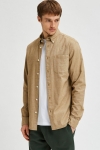 Selected SLHREGRICK-OX FLEX SHIRT LS S NOOS Teak