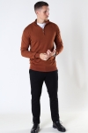 JEFF FRANKIE HALF ZIP KNIT Golden Brown