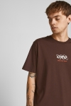 Jack & Jones JORELLIOT TEE CREW NECK KA Seal Brown