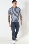 Basic Brand T-skjorte Striped Navy/White
